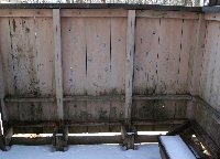 Replace screen walls and benches at shower house. Build canopy over changing areas (770 KB)